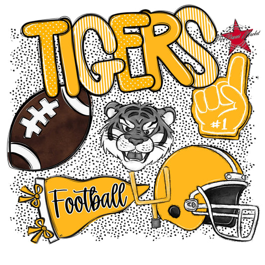 Tigers Football Spirit-Yellow