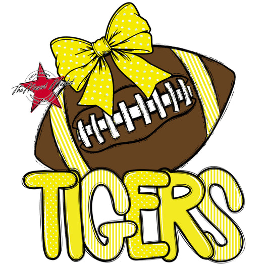Tigers Football Spirit Design-Bright Yellow