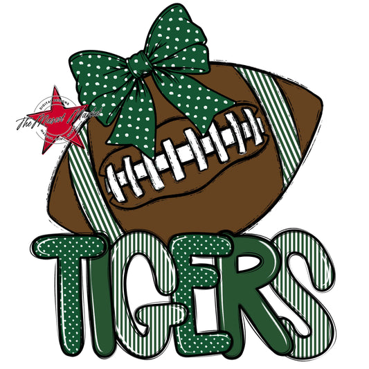 Tigers Football Spirit Design-Green