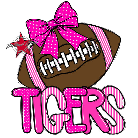 Tigers Football Spirit Design-Pink