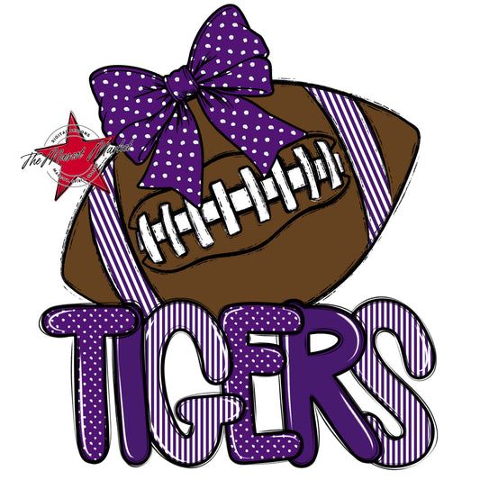 Tigers Football Spirit Design-Purple