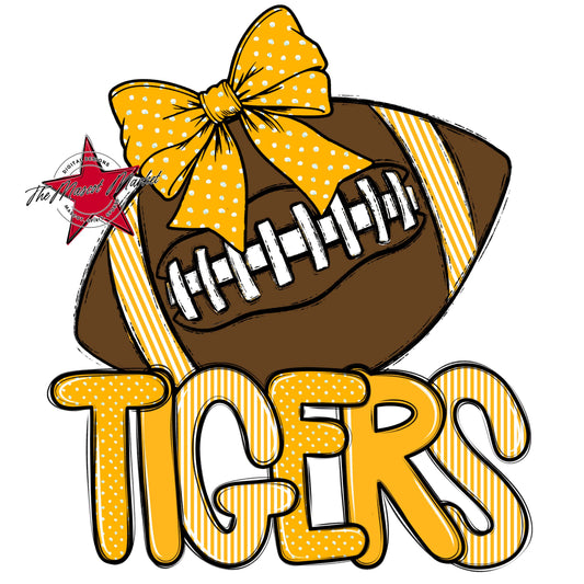 Tigers Football Spirit Design-Yellow