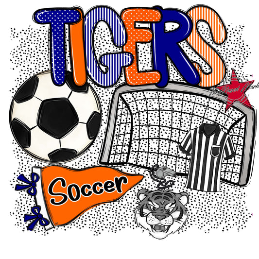Tigers Soccer Spirit-Blue & Orange