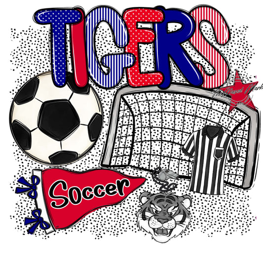 Tigers Soccer Spirit-Blue & Red