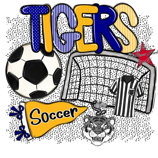 Tigers Soccer Spirit-Blue & Yellow