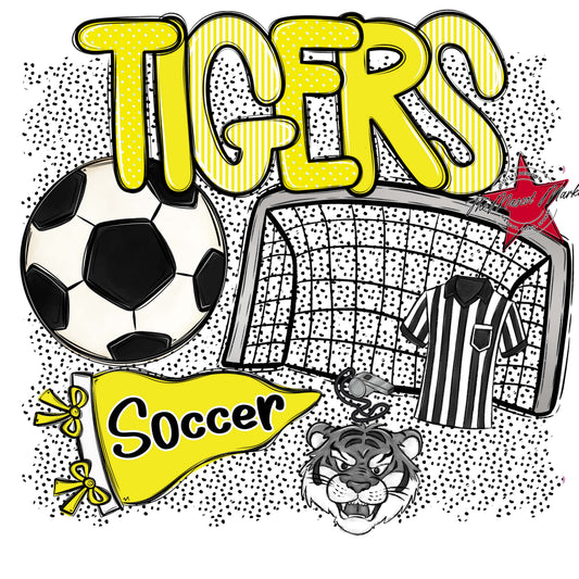 Tigers Soccer Spirit-Bright Yellow