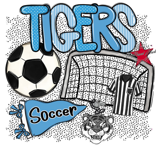 Tigers Soccer Spirit-Carolina Blue