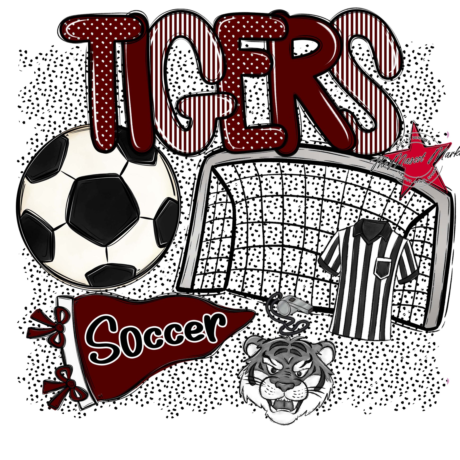Tigers Soccer Spirit-Maroon