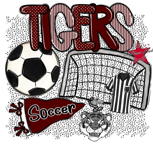 Tigers Soccer Spirit-Maroon