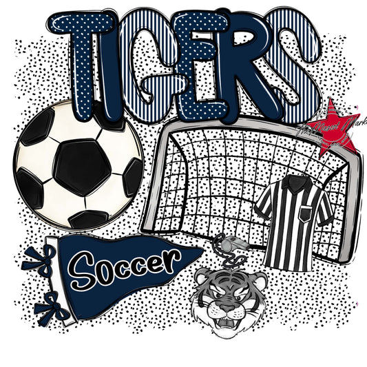 Tigers Soccer Spirit-Navy