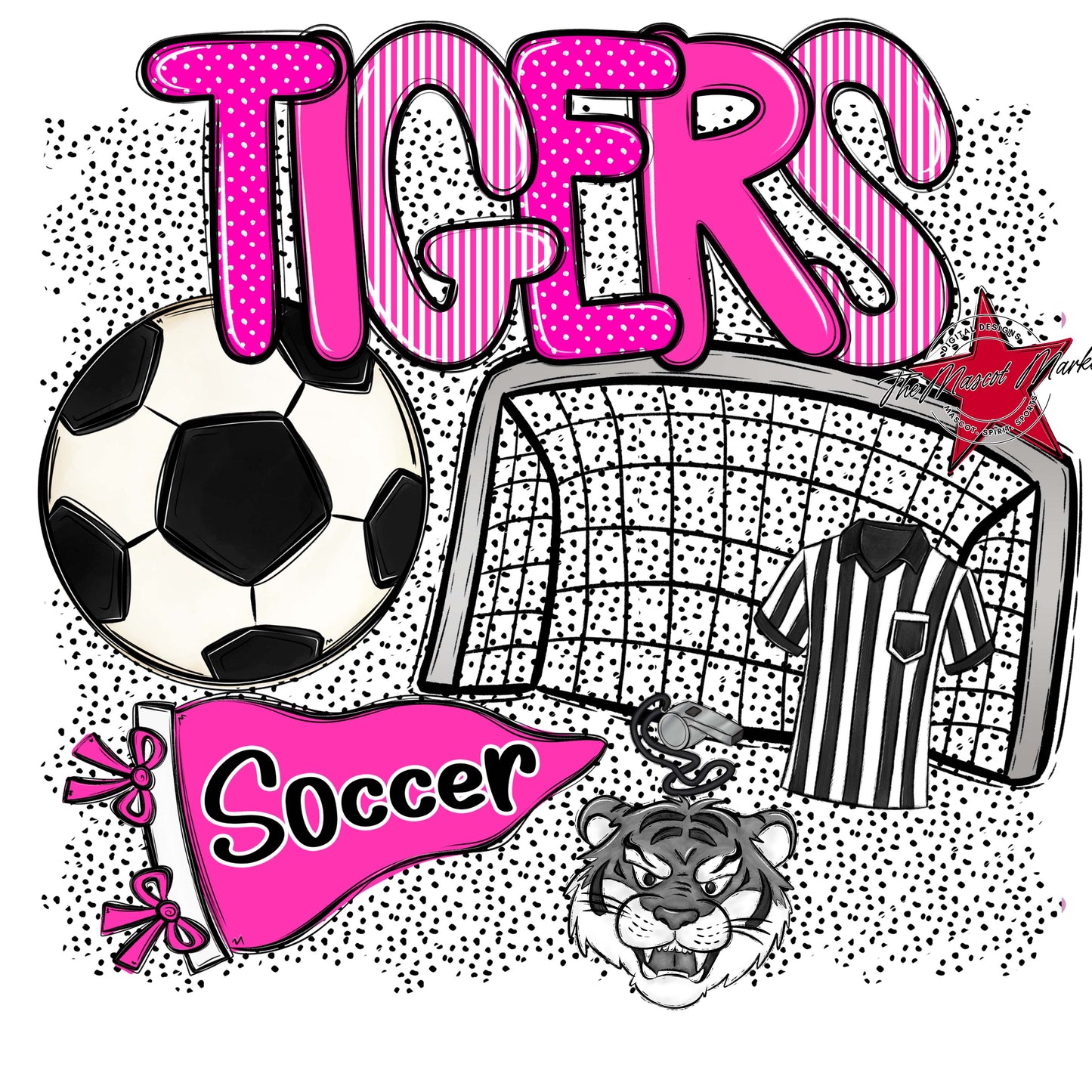 Tigers Soccer Spirit-Pink