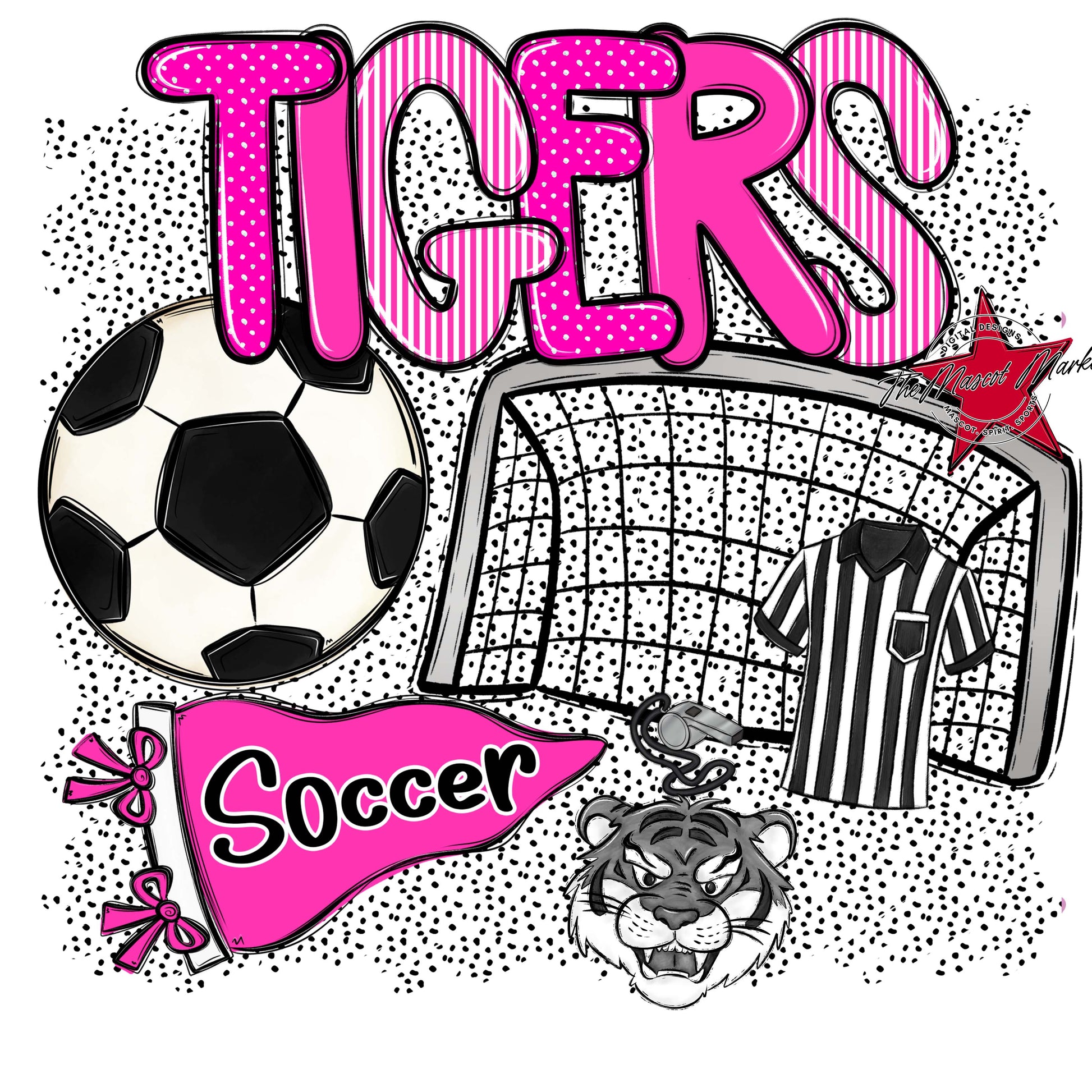 Tigers Soccer Spirit-Pink