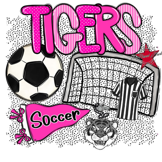 Tigers Soccer Spirit-Pink