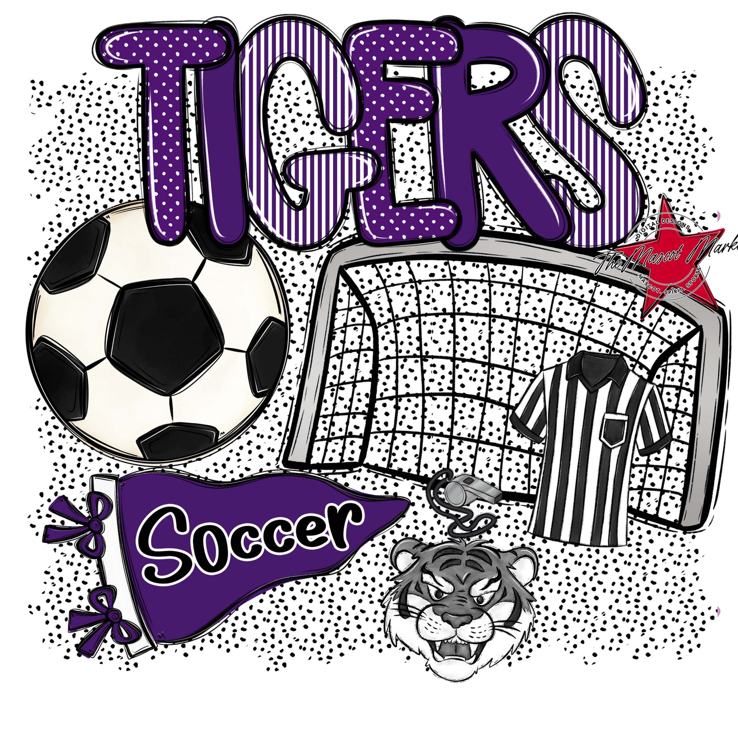 Tigers Soccer Spirit-Purple