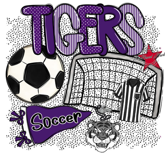Tigers Soccer Spirit-Purple