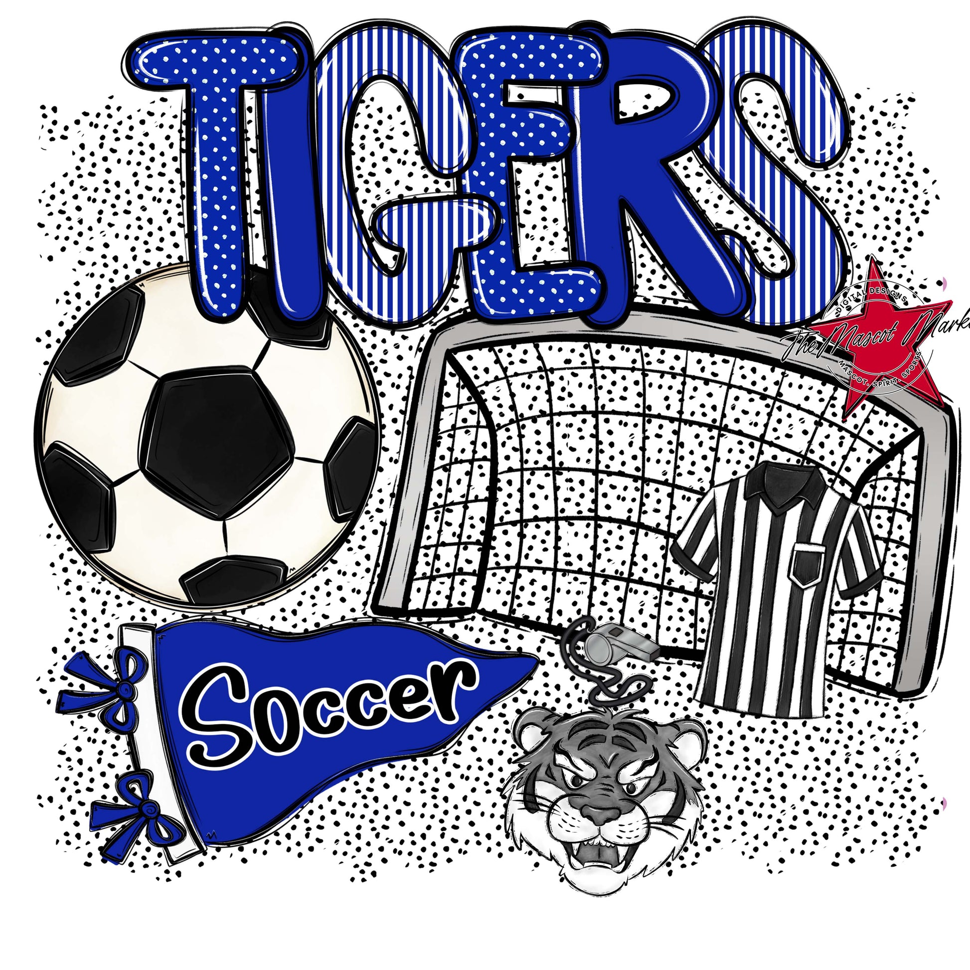 Tigers Soccer Spirit-Royal Blue