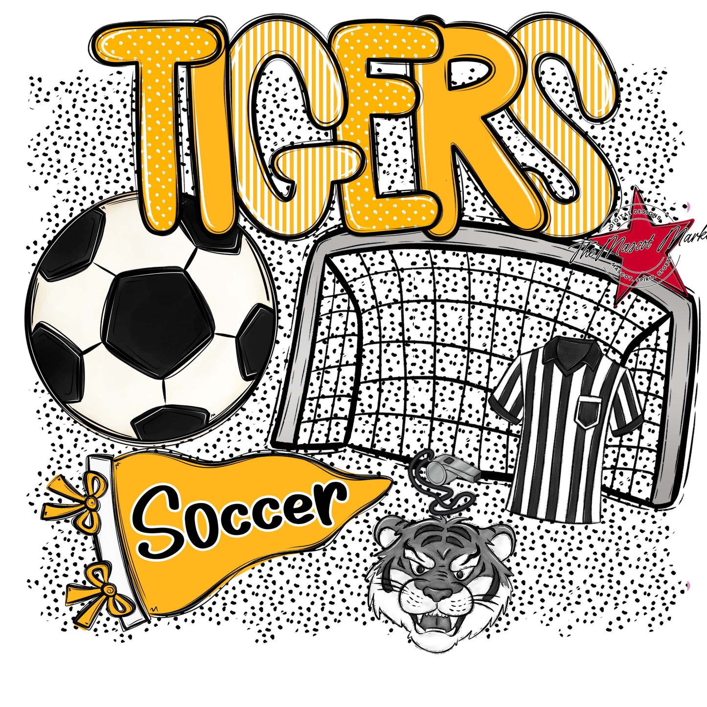 Tigers Soccer Spirit-Yellow