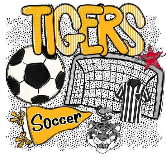 Tigers Soccer Spirit-Yellow