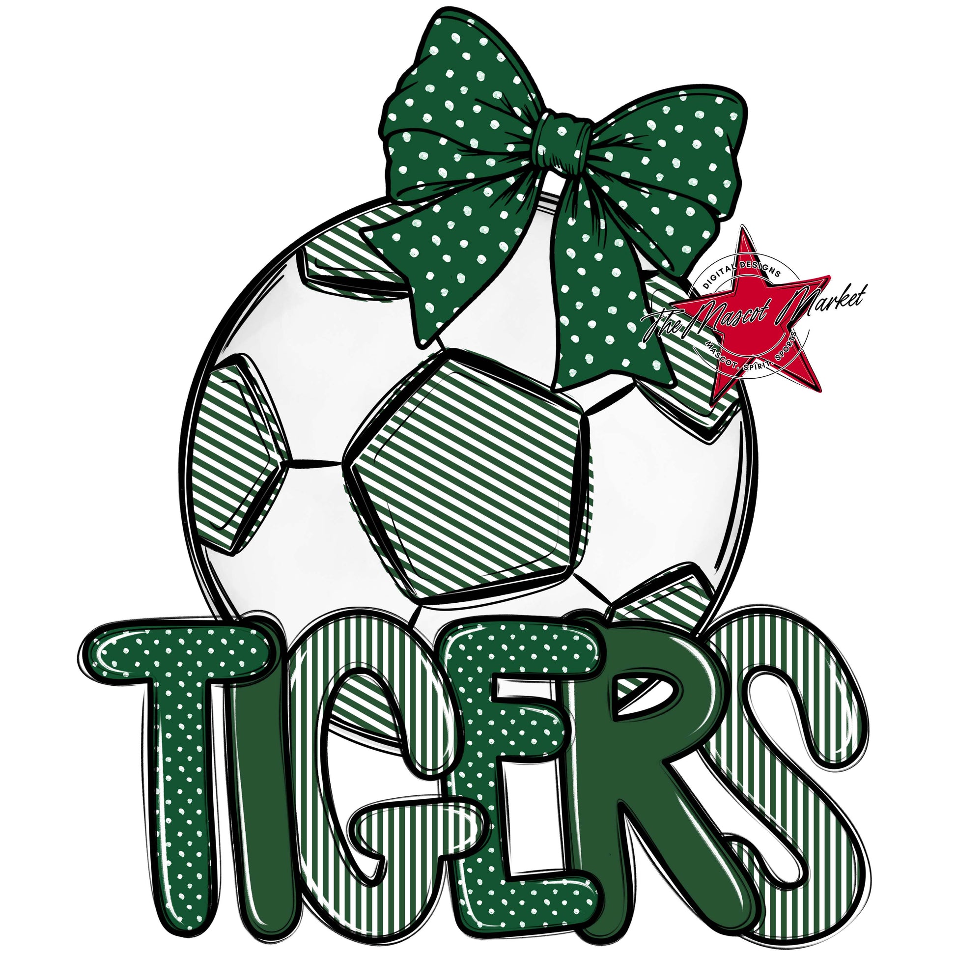 Tigers Soccer Spirit Design-Green