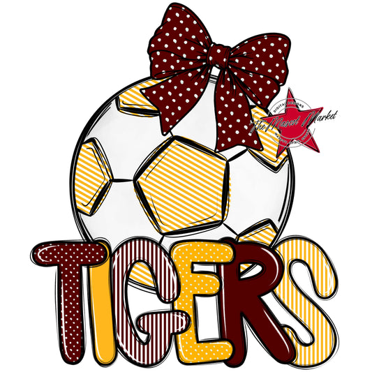 Tigers Soccer Spirit Design-Maroon & Yellow