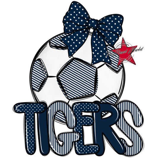 Tigers Soccer Spirit Design-Navy
