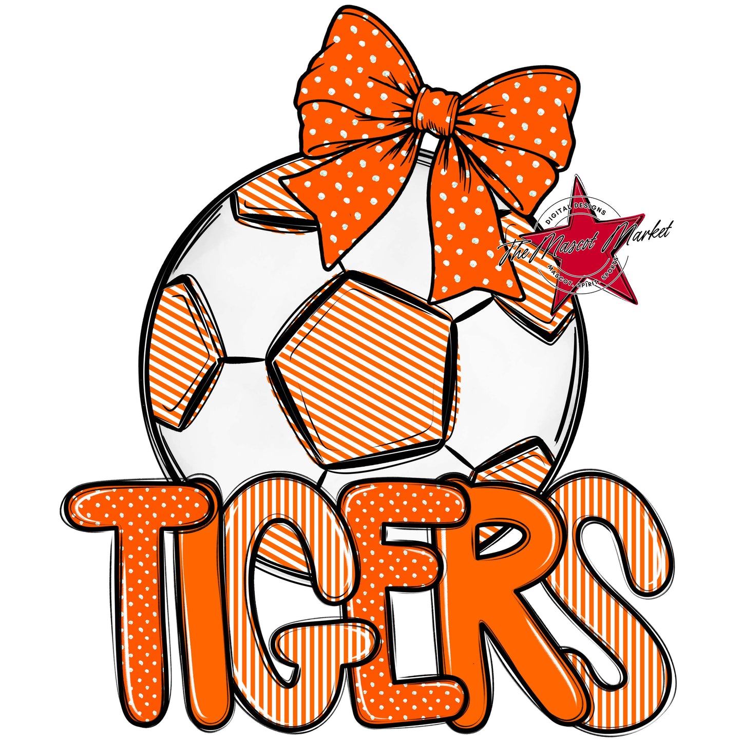 Tigers Soccer Spirit Design-Orange