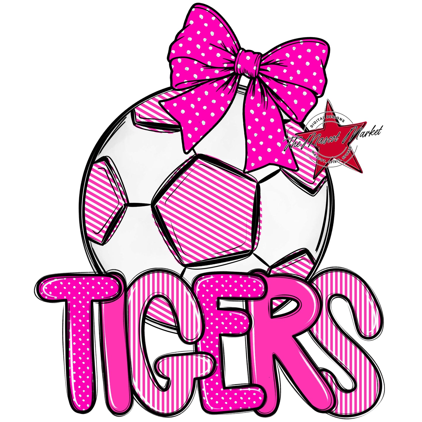 Tigers Soccer Spirit Design-Pink