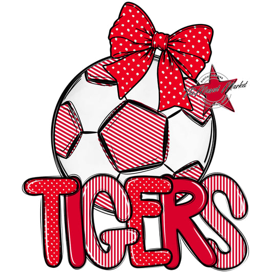 Tigers Soccer Spirit Design-Red