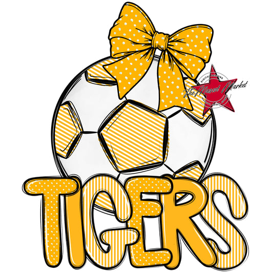 Tigers Soccer Spirit Design-Yellow