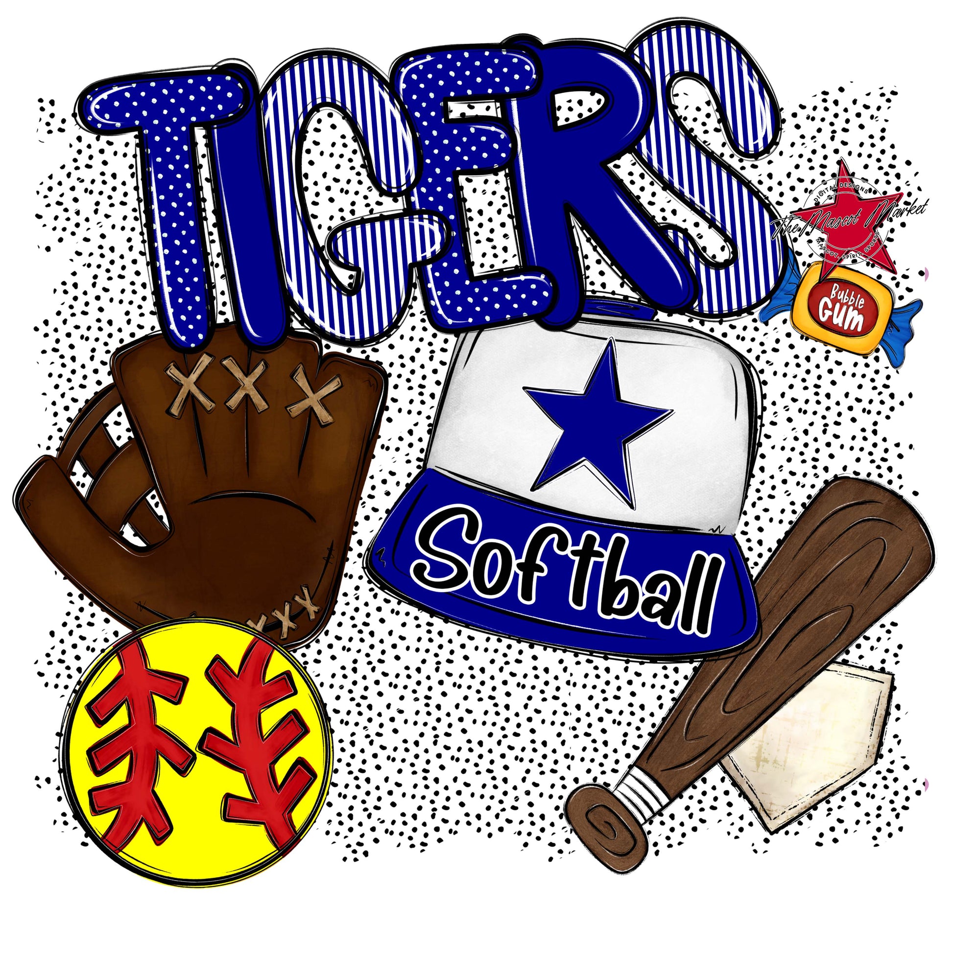 Tigers Softball Spirit-Blue