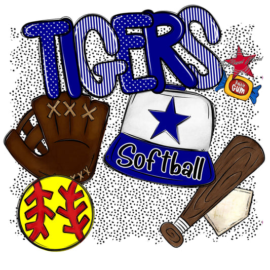 Tigers Softball Spirit-Blue