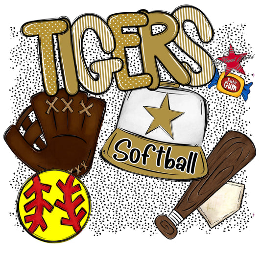 Tigers Softball Spirit-Gold
