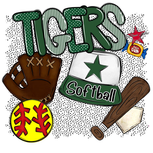 Tigers Softball Spirit-Green