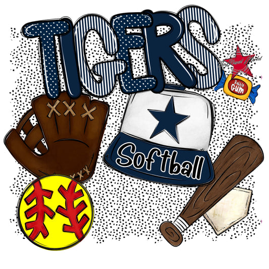 Tigers Softball Spirit-Navy