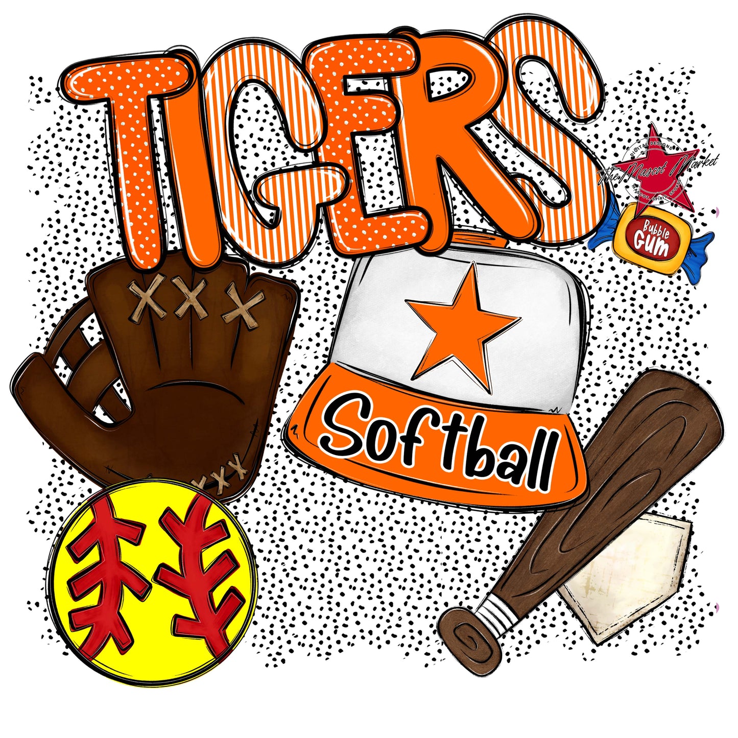Tigers Softball Spirit-Orange