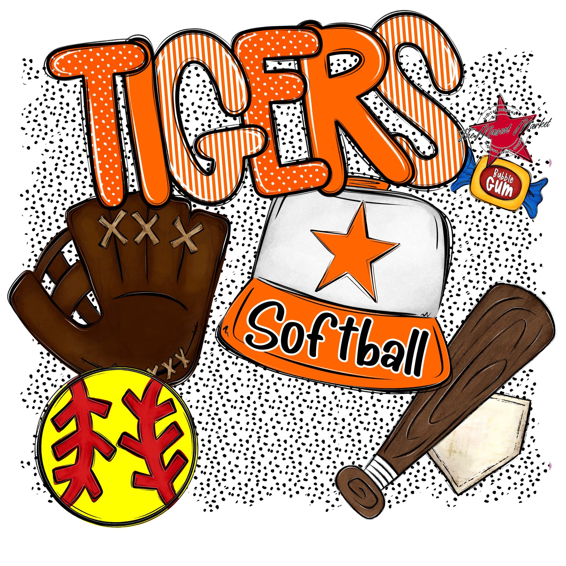 Tigers Softball Spirit-Orange