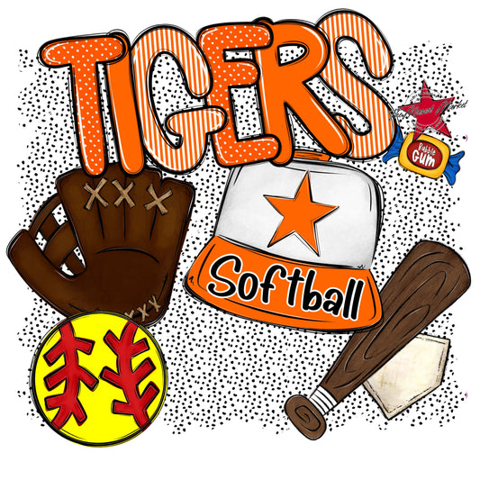 Tigers Softball Spirit-Orange