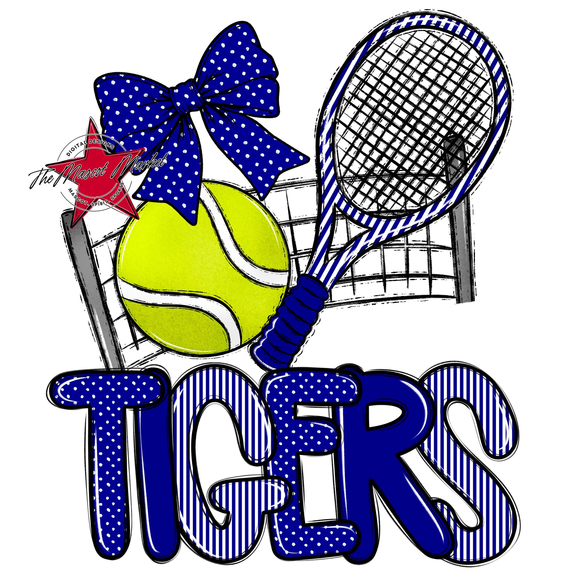 Tigers Tennis Spirit Design-Blue