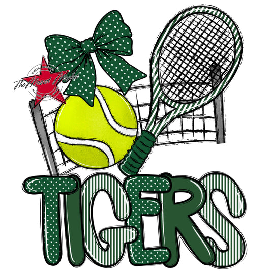 Tigers Tennis Spirit Design-Green