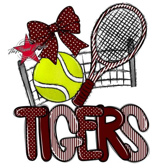 Tigers Tennis Spirit Design-Maroon