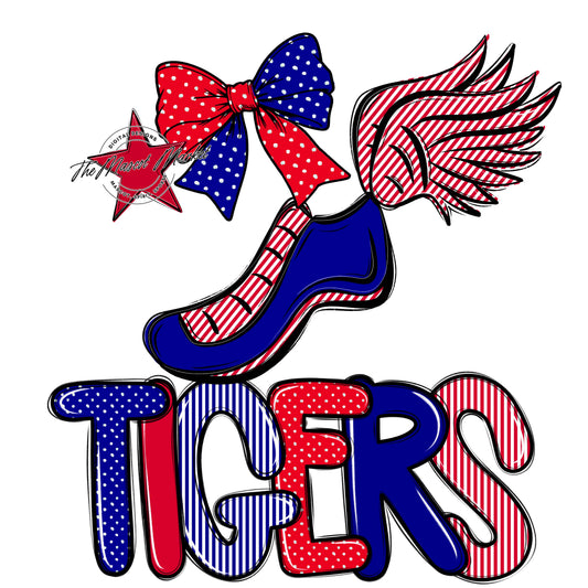 Tigers Track Spirit Design-Blue & Red