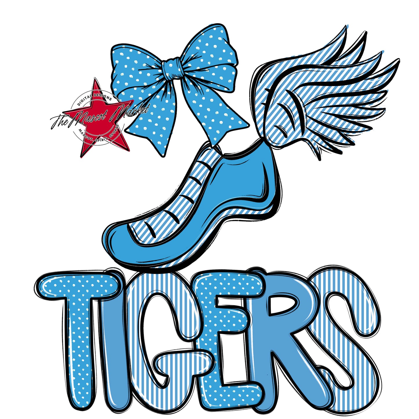 Tigers Track Spirit Design-Carolina Blue