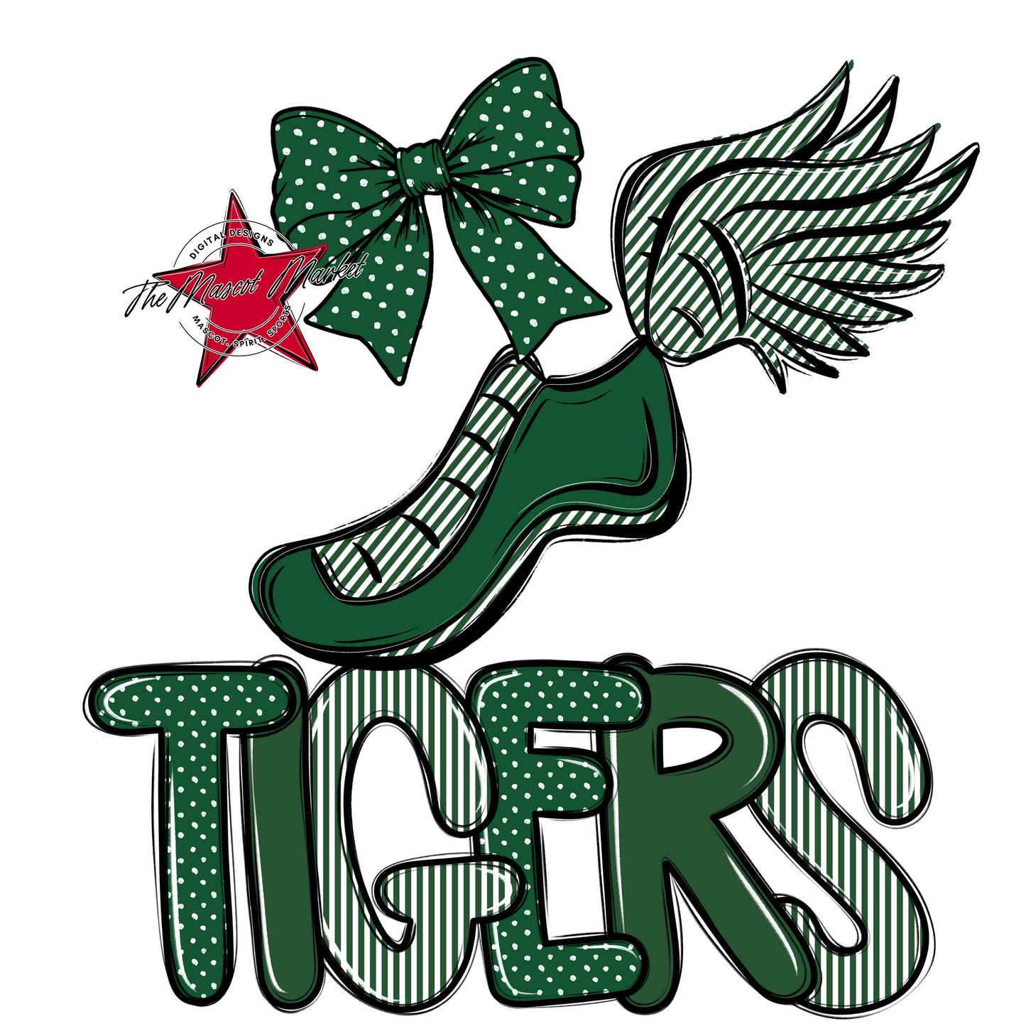 Tigers Track Spirit Design-Green