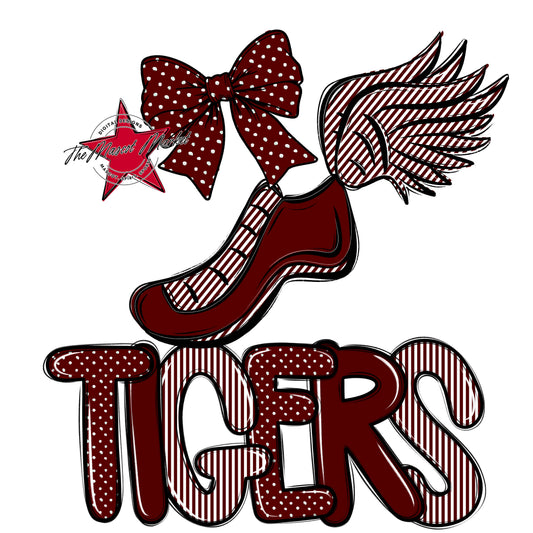 Tigers Track Spirit Design-Maroon