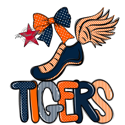 Tigers Track Spirit Design-Navy & Orange