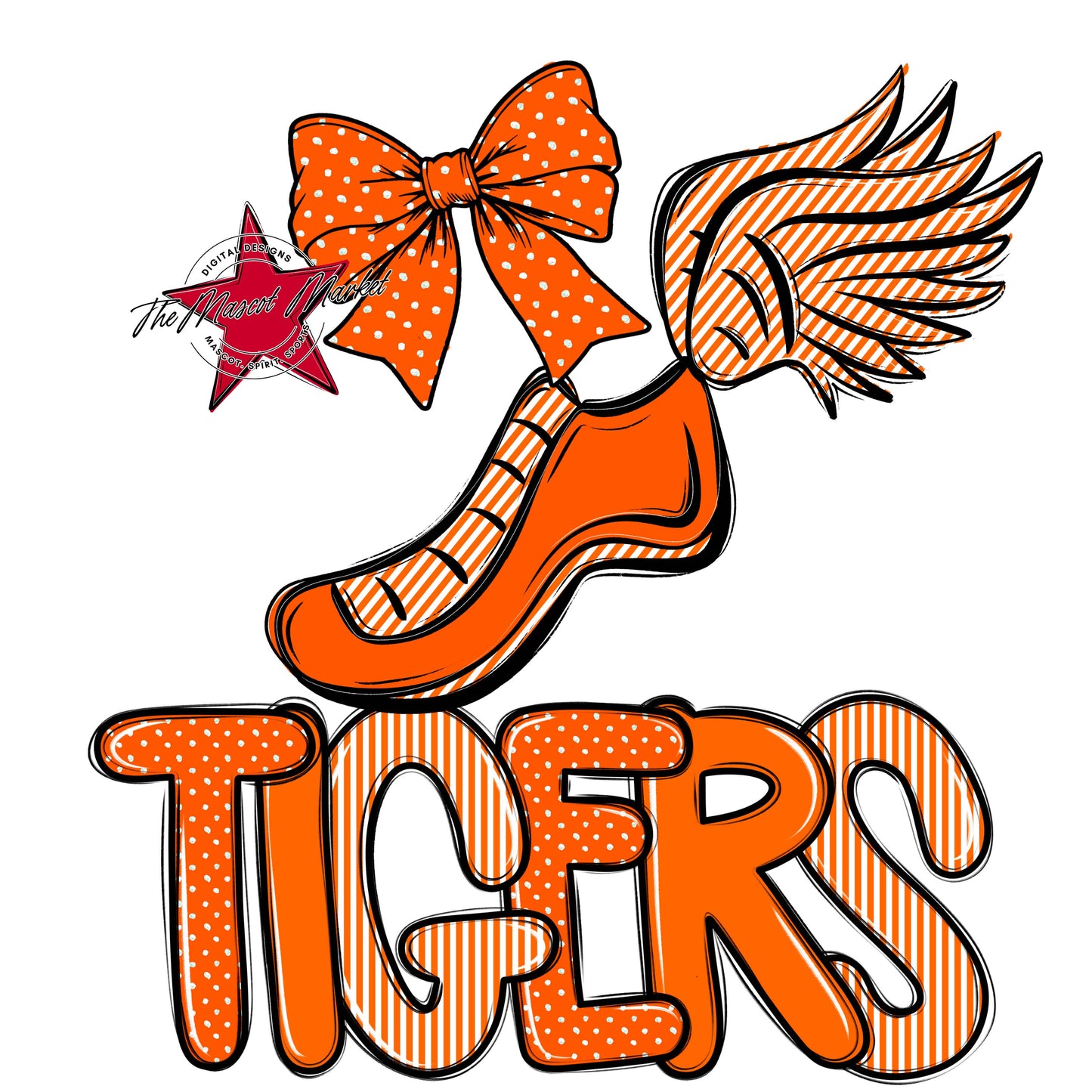 Tigers Track Spirit Design-Orange