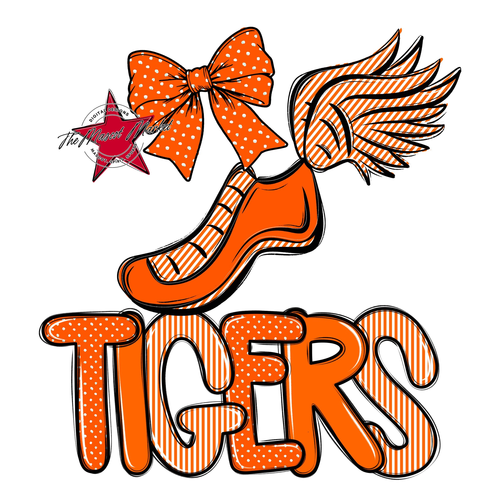 Tigers Track Spirit Design-Orange