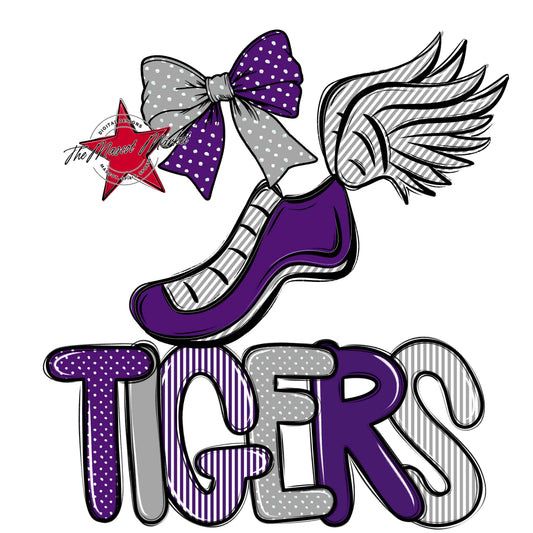 Tigers Track Spirit Design-Purple & Grey