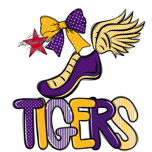 Tigers Track Spirit Design-Purple & Yellow