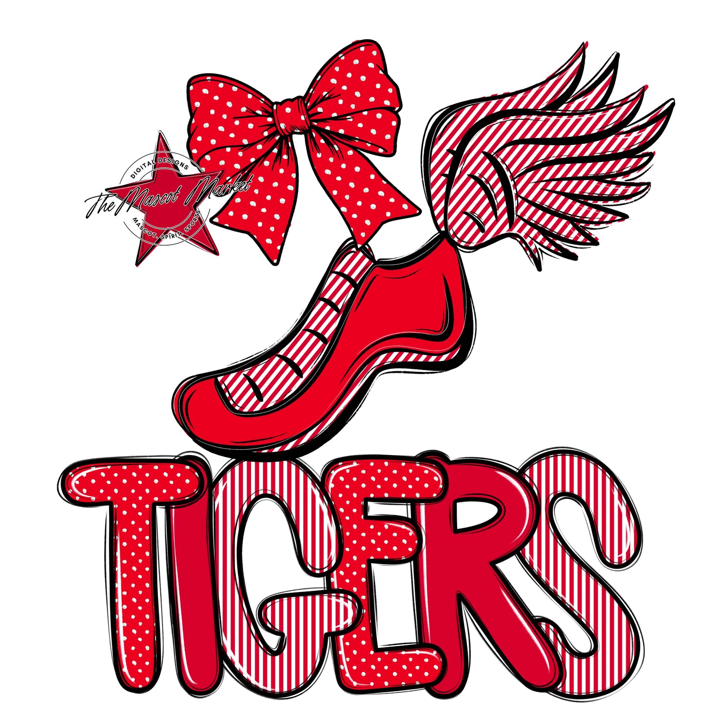 Tigers Track Spirit Design-Red
